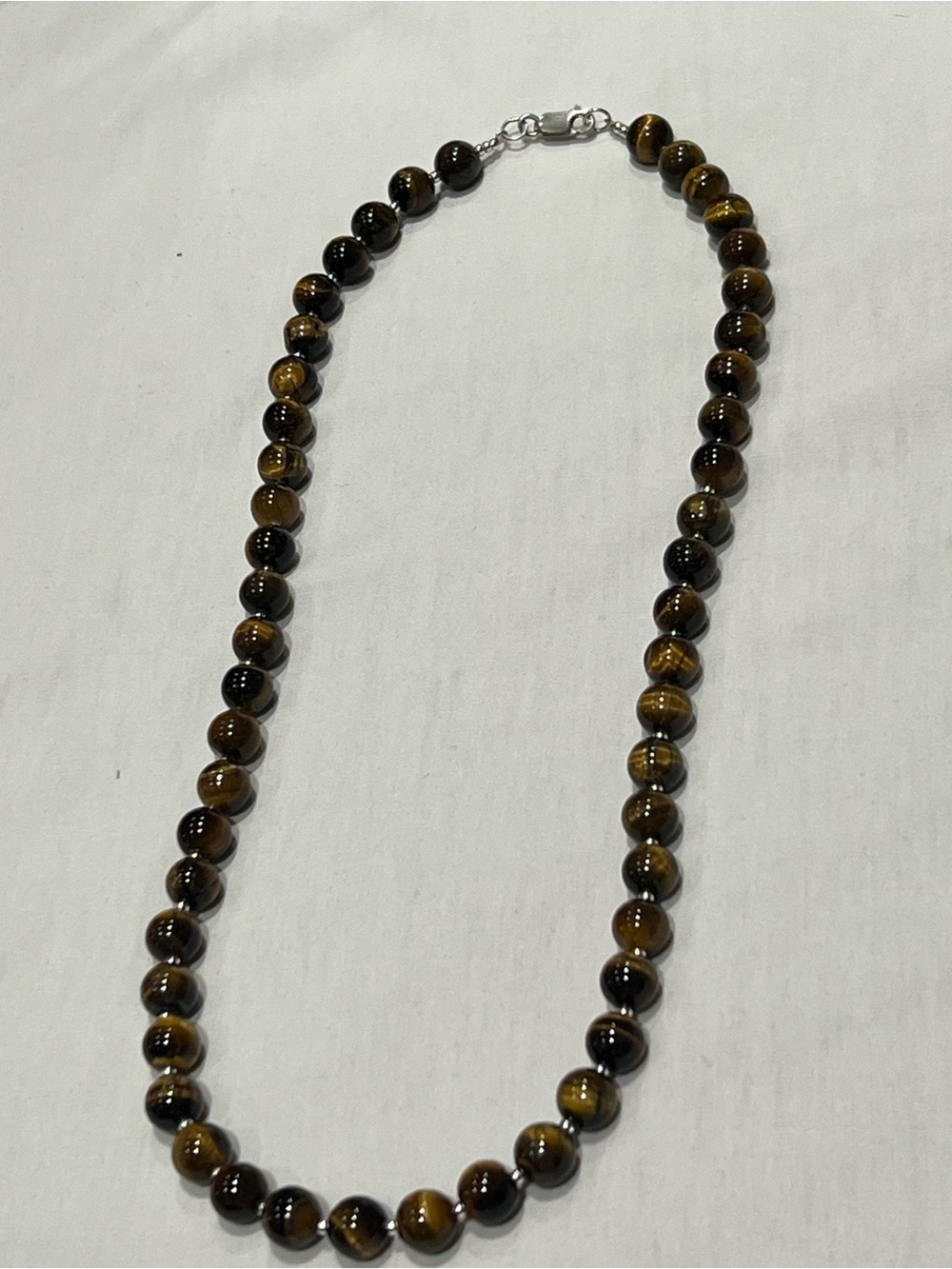 Tiger’s eye sterling silver necklace